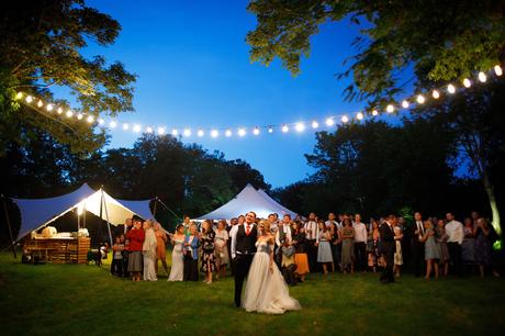 Summer Solstice Wedding – Polly and Steve the whole wedding watching the fireworks