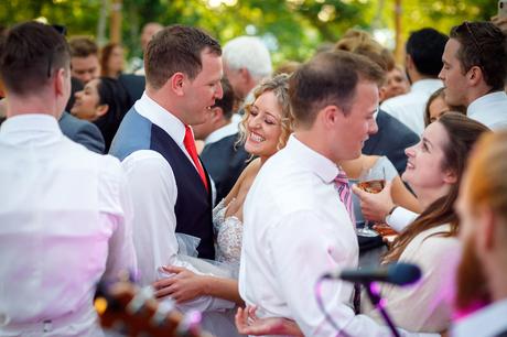 Summer Solstice Wedding – Polly and Steve bride and groom on the dancefloor