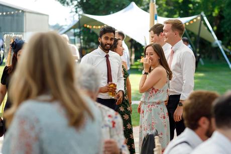 Summer Solstice Wedding – Polly and Steve sitting for the wedding breakfast