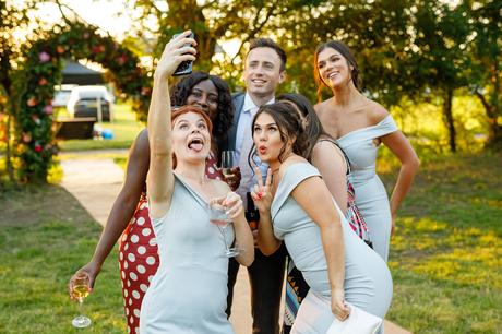 Summer Solstice Wedding – Polly and Steve bridesmaids take a selfie