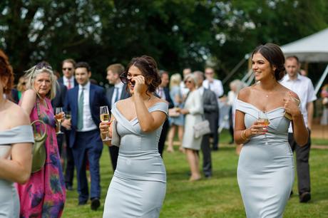 Summer Solstice Wedding – Polly and Steve bridesmaids walk to welcome the bride and groom