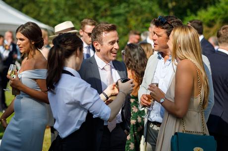 Summer Solstice Wedding – Polly and Steve wedding guests at a summer solstice wedding