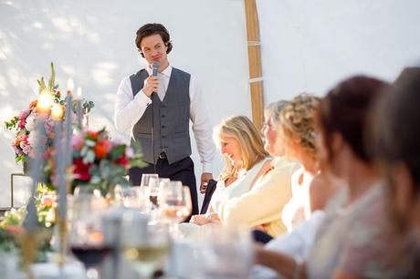 Summer Solstice Wedding – Polly and Steve the best mans speech at a summer solstice wedding