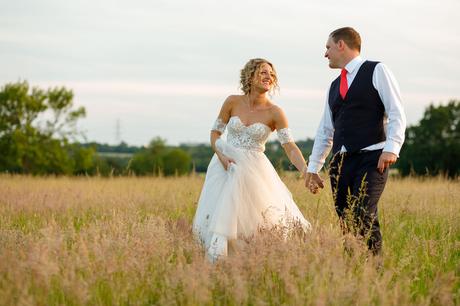 Summer Solstice Wedding – Polly and Steve wedding portraits in a field