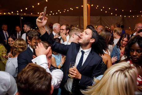 Summer Solstice Wedding – Polly and Steve a selfie on the dancefloor