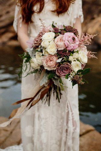 wedding ideas volume blush bouquet with grass and pink flower roses images fiona vail photography
