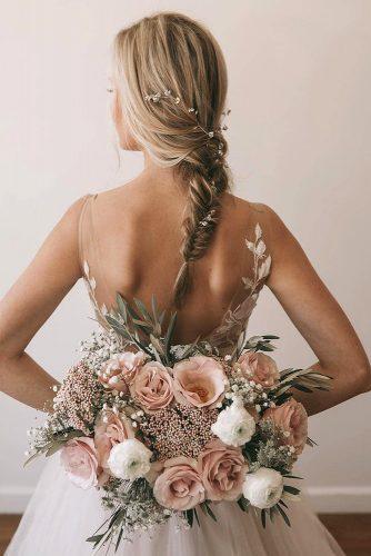 wedding ideas elegant volume blush bouquet with white flowers and greenery natashafurduyphotography