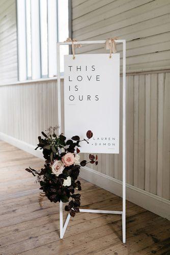 wedding ideas minimalist welcome wedding sign with roses ali bailey