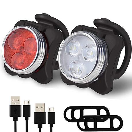 Balhvit Bike Light Set, Super Bright USB Rechargeable Bicycle Lights, Waterproof Mountain Road Bike Lights Rechargeable
