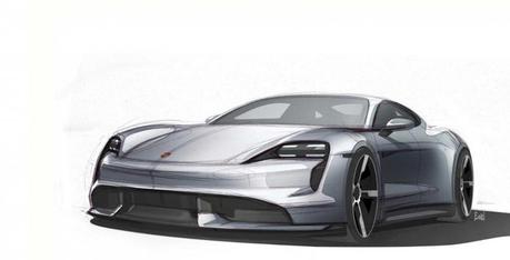 Porsche shares sketches of upcoming EV the Taycan