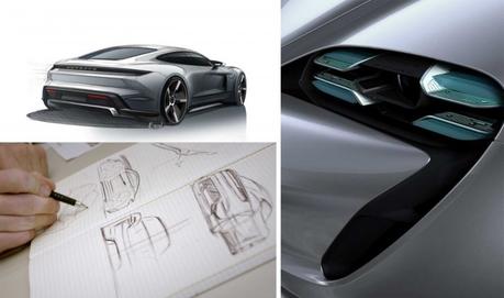 Porsche shares sketches of upcoming EV the Taycan