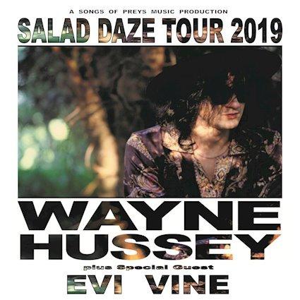 The Mission’s Wayne Hussey to tour UK/Sweden with ethereal wonder Evi Vine ** Hussey’s ‘Salad Daze’ autobiography & Evi Vine’s ‘Black Light White Dark’ LP out now