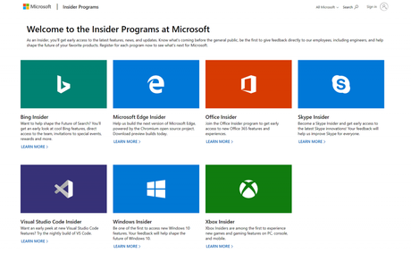 How to Get Access all Microsoft Insider Programs from a single page How to Get Access all Microsoft Insider Programs from a single page