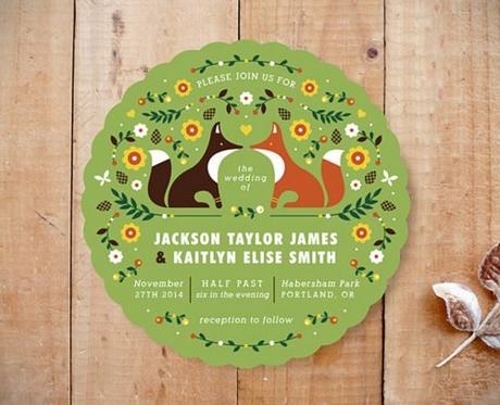 sunflower wedding invitations sunflowers foxes invitation with rounded edge