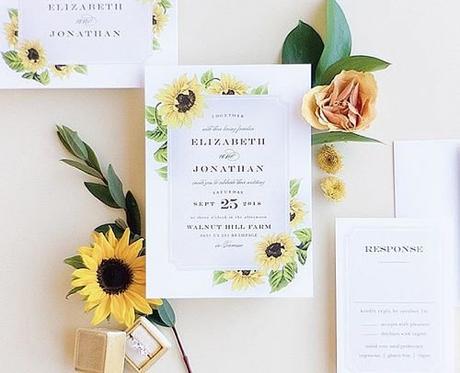 sunflower wedding invitations sunflower wreath classic invitation