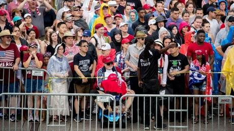 Drenched Trump supporters, protesters mark July 4 in D.C.