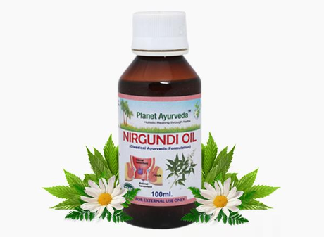 Nirgundi Oil by Planet Ayurveda Nirgundi also known as Vitex negundo from the family of “VERBENACEAE