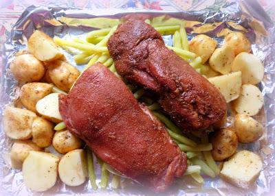 Sheet Pan Hoisin Pork Tenderloin for Two