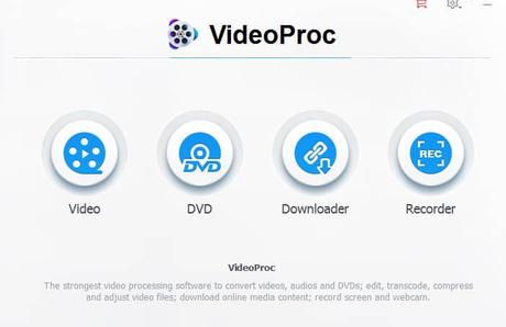 VideoProc User Interface