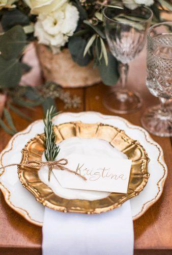 shabby chic vintage wedding decor ideas gold plate fernandbone