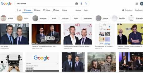 Angry fans make Game of Thrones creators top Google results for ‘bad writers’