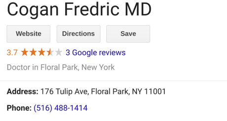 “Doctor” Fredric  Cogan – UNPROFESSIONAL, ARROGANT AND HAS COVERED HIS TRACKS ONLINE