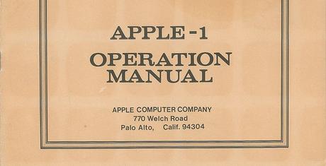 An Apple-1’s original manual is up for bidding for more than $12,000