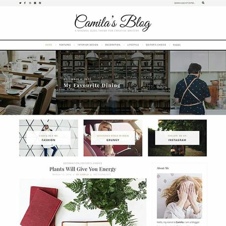 Top 20 WordPress Blog Themes that Will Bring Your Personal Blog to the Next Level Camila