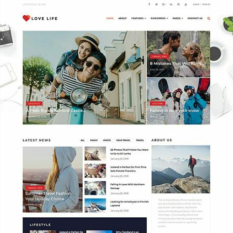 Top 20 WordPress Blog Themes that Will Bring Your Personal Blog to the Next Level Love Life WordPress Blog Theme