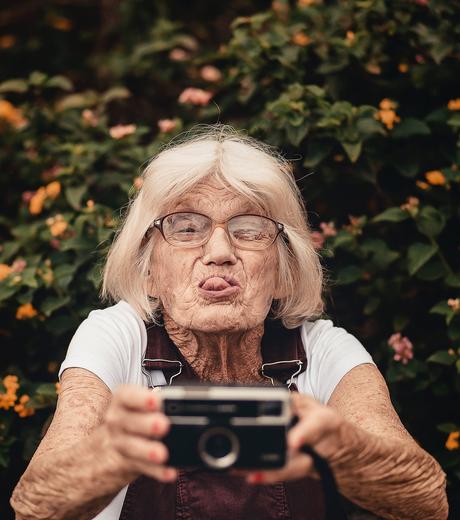 Woman taking selfie