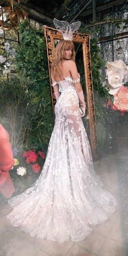 galia lahav wedding dresses mermaid off the shoulder 3d floral sexy 2020