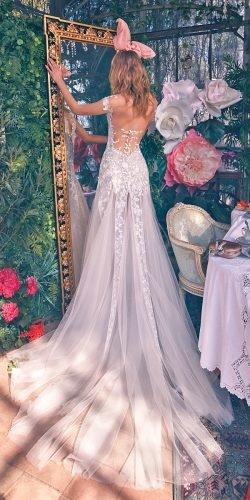 galia lahav wedding dresses a line illusion low back lace with train 2020