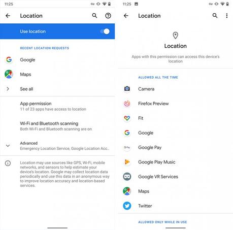 Android Q Beta 5 grants every app full location access to prep for official release