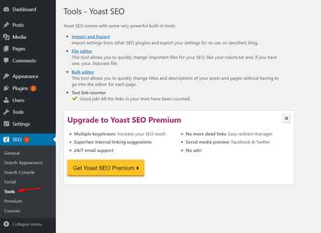 yoast tools