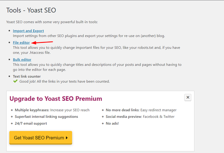 yoast file editor