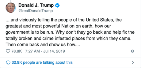 Trump Shows His Racist Side Again In Nasty Tweets