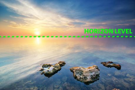 Horizon Level separating Sea and Sky