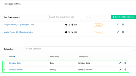 Scheduling Test Runs/Executions in Testsigma