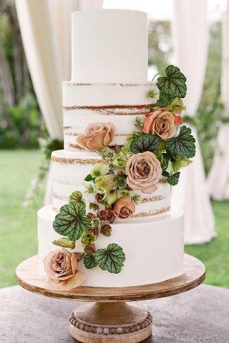 wedding cake ideas photos gallery almost naked tall white with roses and greenery laciehansen