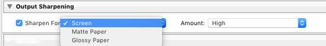 Output Sharpening settings for Instagram