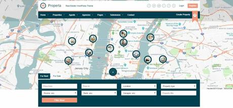 Retina Ready WordPress Themes Properta - Real Estate WordPress Theme