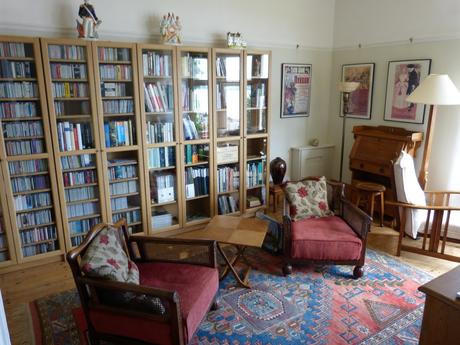 large bookcase in a living room