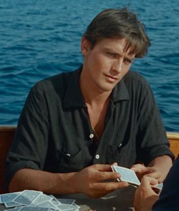 Alain Delon’s Black Linen Shirt in Purple Noon Alain Delon’s Black Linen Shirt in Purple Noon