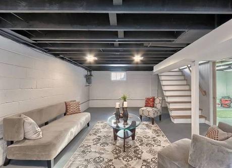 Basement Wall Ideas Exposed Ceiling