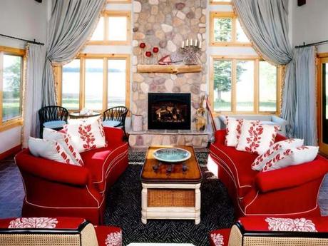 Red Curtains Living Room Ideas - demonikadesign