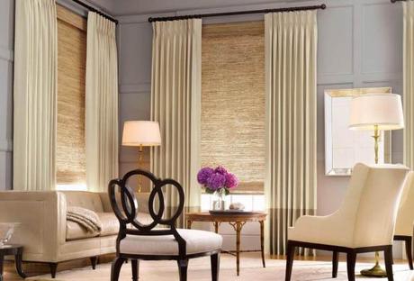 Curtains and Blinds Combination for Living Room Ideas