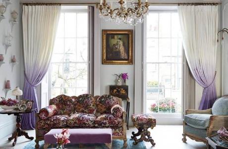Georgian Curtains Living Room Ideas with a Parisian Feel