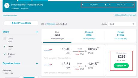 London to Portland for only £263