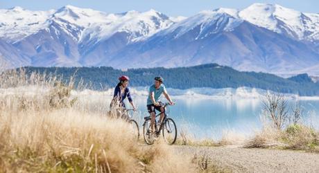 Biking trail near Mount Cook