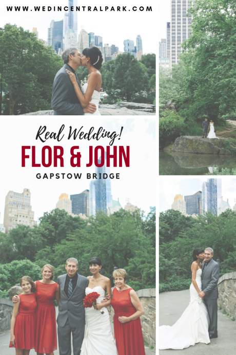 Flor and John’s English and Spanish Wedding on Gapstow Bridge